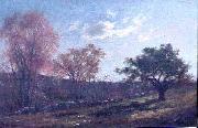 Charles Furneaux Landscape with a Stone Wall, oil painting of Melrose, Massachusetts by Charles Furneaux Germany oil painting artist